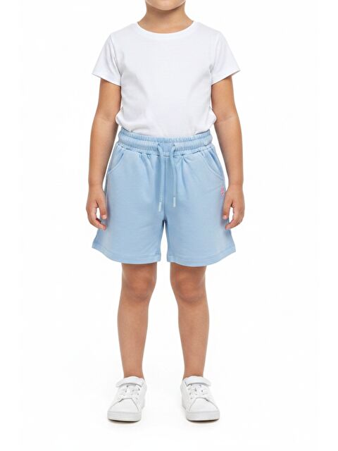 Toontoykids Kız Çocuk Beli Bağlamalı Çiçek Nakışlı Şort 25032