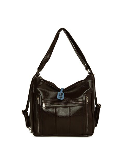 Bagmori Dik Fermuarlı Çok Gözlü Salaş Askılı ve Sırt Çantası