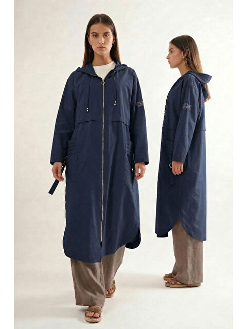 Remsa Cebi Pileli Metal Tokalı Safari Kap 821 Lacivert