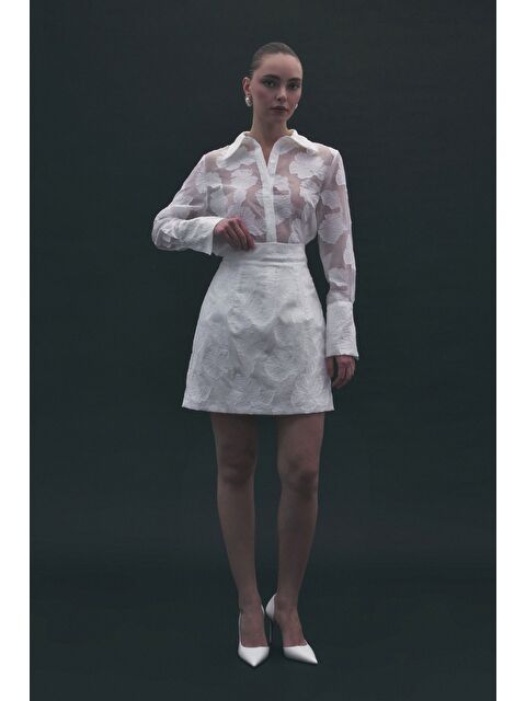 SATEEN Belica Etek - Ekru - S000521591-19965