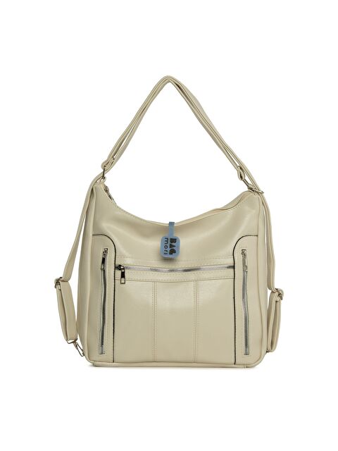 Bagmori Dik Fermuarlı Çok Gözlü Salaş Askılı ve Sırt Çantası