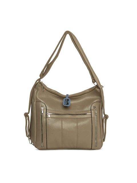 Bagmori Dik Fermuarlı Çok Gözlü Salaş Askılı ve Sırt Çantası