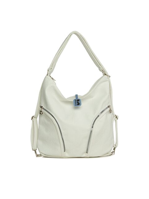 Bagmori Yumuşak Dokulu Çift Yan Fermuarlı Askılı ve Sırt Salaş Çanta