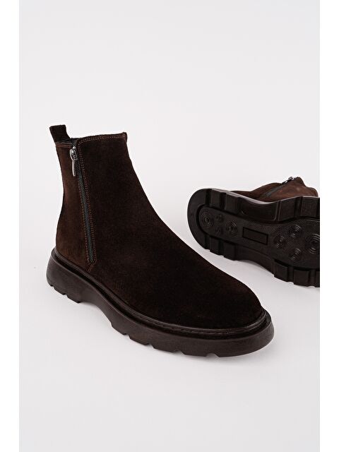 Muggo CHELSEY Hakiki Deri Çift Fermuarlı Erkek Kışlık Bot - S000458950-37259