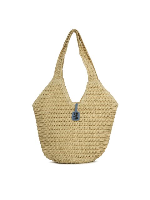 Bagmori Oval Kova Hasır Tote Çanta