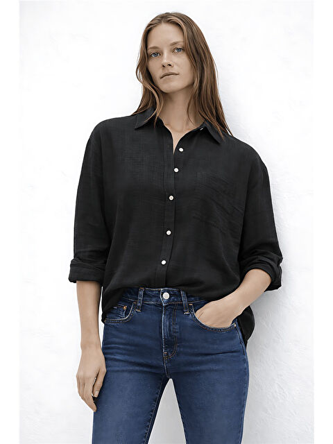 Fashion Friends Pamuklu Rahat Kalıp Uzun Kollu Kadın Gömlek 26Y0245K1