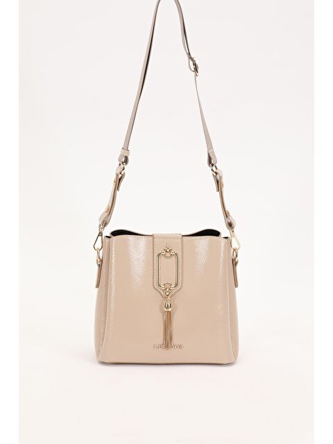 LEVİDOR Vizon Rugan Kadın Omuz Çantası 930126 - S000404318-19928