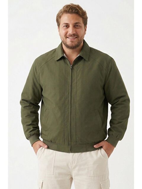 Freemen Erkek Dik Yaka Fermuarlı Basic Bomber Mont Ceket