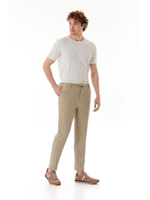 Fullamoda Waffle Kumaş Beli Bağlamalı Jogger Pantolon - S000380619-19928