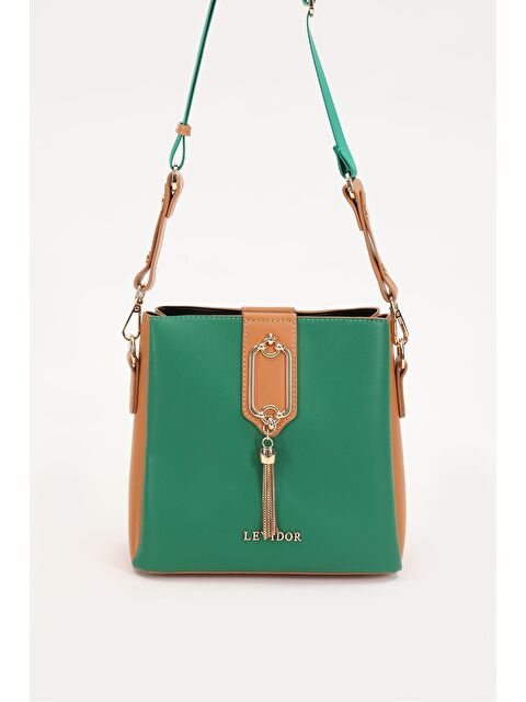 LEVİDOR Yeşil Camel Kadın Omuz Çantası 930126 - S000404318-14939