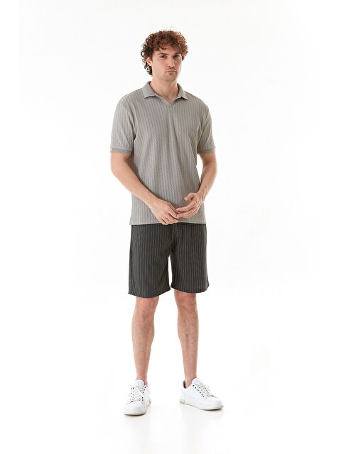 Fullamoda Fitilli Beli Lastikli Şort - S000384890-33408