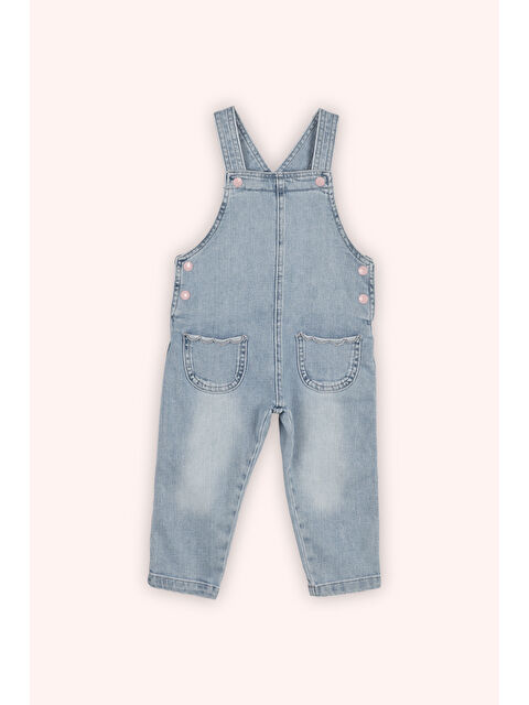 Panço Kız Bebek Cep Detaylı Lacivert Salopet - S000508258-21164