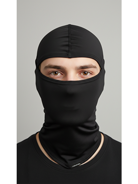 THERMOFORM AeroRide Mikrofiber Kask İçi Balaklava Antimikrobiyal Kar Maskesi SİYAH - S000531622-19351