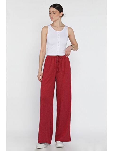 Gülseli Kadın Bel Bağlamalı Elastanlı Kumaş Pantolon - S000373128-19951