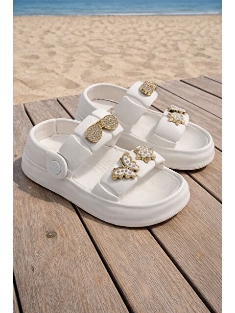 MODAFRATO TW-252 Kız Çocuk Terlik Kız Çocuk Sandalet Havuz Plaj Deniz Ayakkabısı - S000530731-20063