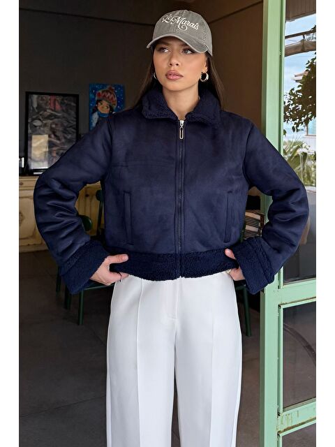 Gülseli İçi Pelüşlü Kadın Nubuk Mont - S000445244-21164