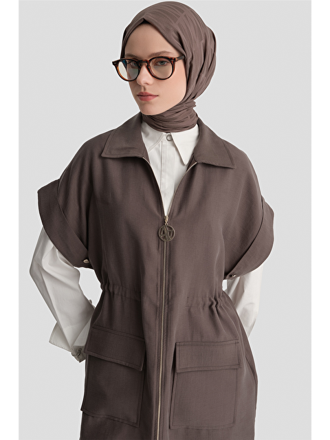 ARMİNE Yelekli Takım Kahve - S000518798-19413