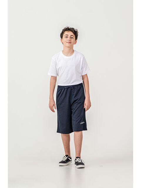 Mışıl Kids Sol Bacak Nakışlı Erkek Çocuk Şort - S000513710-21164