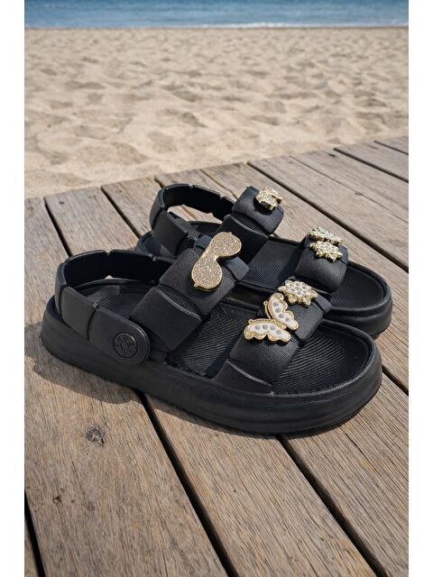 MODAFRATO TW-252 Kız Çocuk Terlik Kız Çocuk Sandalet Havuz Plaj Deniz Ayakkabısı - S000530731-19351