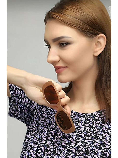 TONNY BLACK Kadın Nude Retro Dikdörtgen Güneş Gözlüğü - S000492909-26411