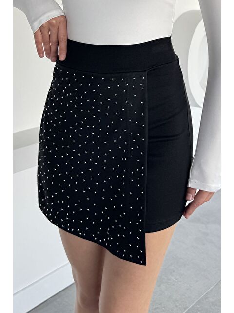 Gülseli Kadın Taş İşlemeli Şort Etek - S000470123-19351