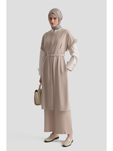 ARMİNE Yelekli Takım Bej - S000518799-19928