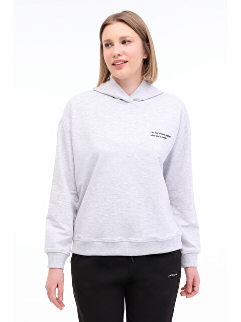 Lumberjack WL ANNA 17CT1179 5FX GRI MELANJ Kadın Sweatshirt - S000353908-20600