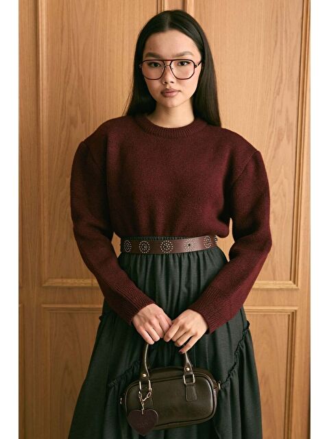 Ceylan Otantik Bordo Triko Kazak - S000497518-19951