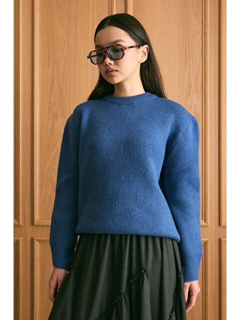 Ceylan Otantik Mavi Triko Kazak - S000497518-17234