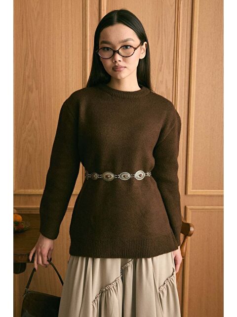 Ceylan Otantik Acı Kahve Triko Kazak - S000497518-28102