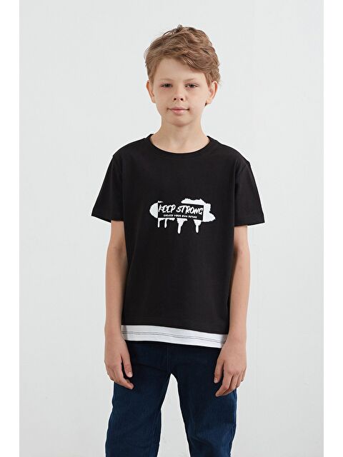 Fullamoda Keep Strong Baskılı Erkek Çocuk Tişört - S000395638-19351
