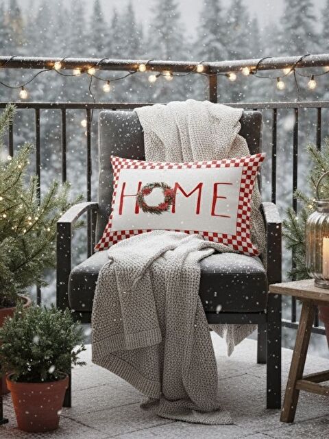 Evmila Home Desen Yılbaşı Kadife Dikdörtgen Kırlent Kılıfı 35x55 cm Çift Taraf Baskılı Fermuarlı - S000467020-20045