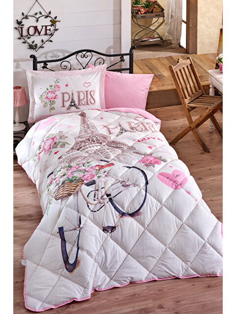 Clasy Ranforce %100 Pamuk Tek Kişilik Uyku Seti Paris Love - S000408189-20024