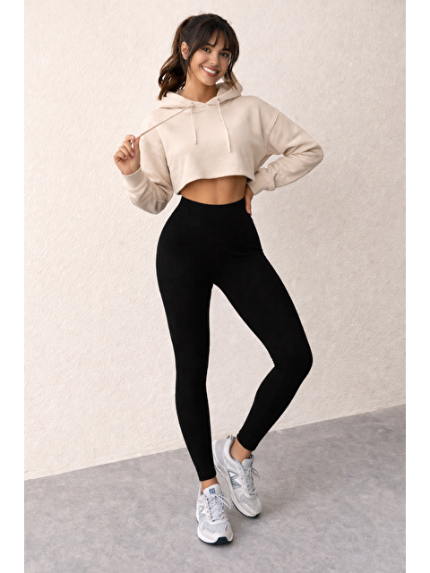 Formo Kadın Ekstra Yüksek Çapraz Kemer Bel Dalgıç Kumaş Esnek Spor Rahat Günlük Tayt