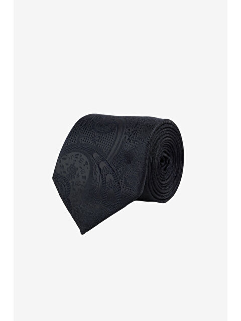 Altınyıldız Classics Erkek Siyah Desenli İpek Kravat