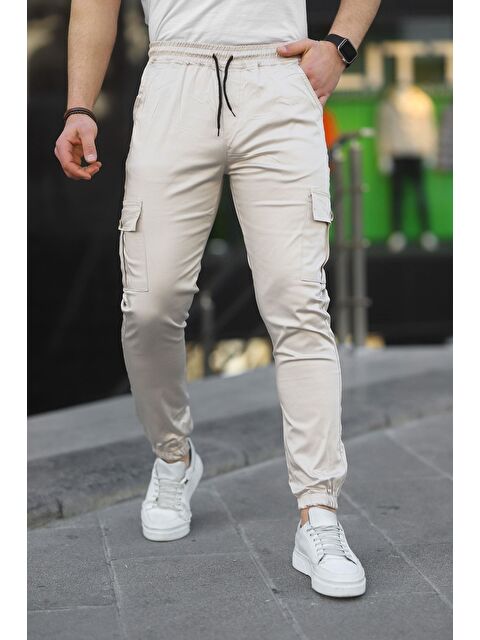Comstar Erkek Slim Fit Beli Ve Paçası Lastikli Kargo Cep Pantolon