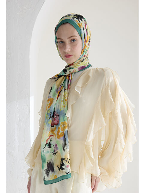 Fresh Scarfs VINNIE FLOŞ VİSKON ŞAL SOFT YEŞİL - S000426682-5203