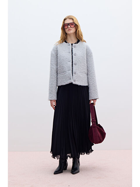 Manuka Pliseli Etek Siyah - S000389231-19351