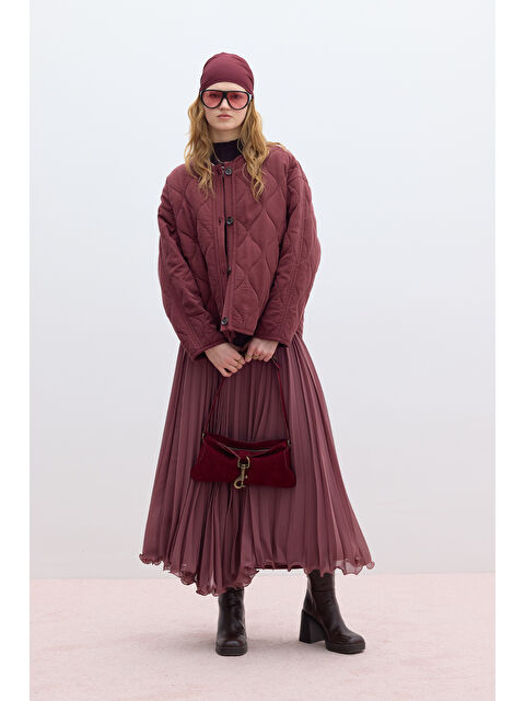 Manuka Pliseli Etek Gül Kurusu - S000389231-20028