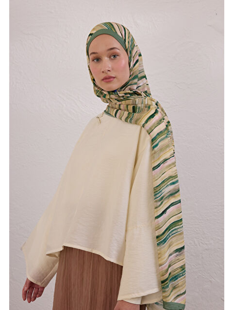 Fresh Scarfs DEIA DESEN RAMİ ŞAL YAPRAK - S000420380-19416