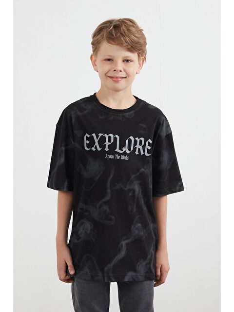 Fullamoda Explore Yazı Baskılı Erkek Çocuk Tişört - S000395639-19351
