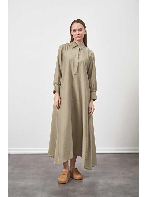 Mevra A Pile Ekstra Salaş Modal Elbise Çağla - S000508278-14939