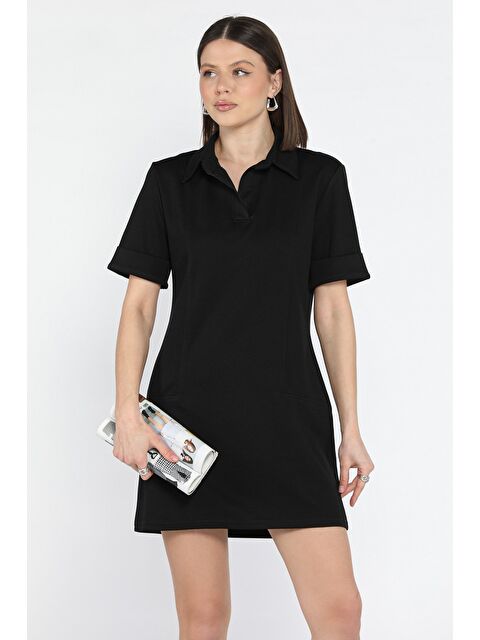 Gülseli Polo Yaka Duble Kol Kadın Elbise - S000365057-19351