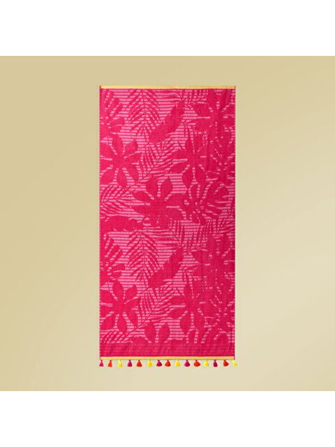 Evidea Soft Palme Plaj Havlusu - Pembe - 70x140 cm