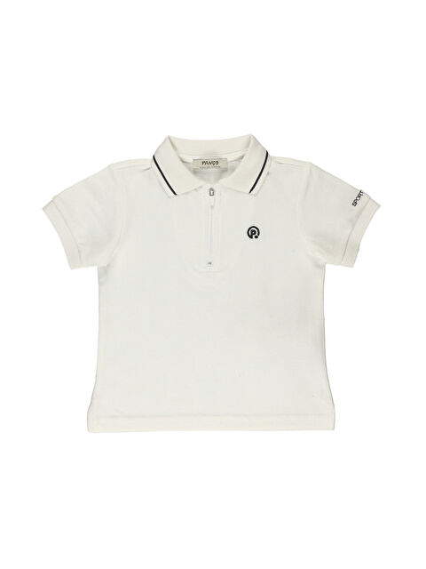 Panço Erkek Bebek Beyaz Polo Yaka Tişört - S000523617-20063