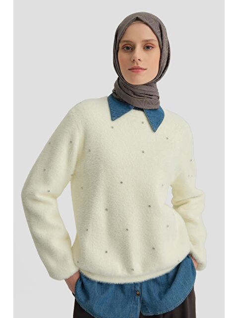 ARMİNE Taş Detaylı Kazak 24Kd2806 Aytaşı - S000489248-19966