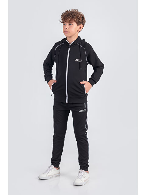 Pina Kids Kapüşonlu Dalkgıç Kumaş Eşofman Takımı Athletic ESF2242 - S000444468-19351