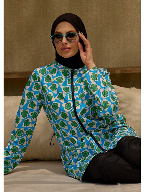 House of Modest Tesettür Mayo Retro Mavi - S000400718-17234