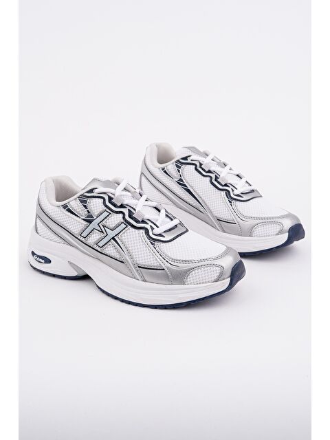 Muggo HYNEX Kadın Kalın Taban Bağcıklı Günlük Sneaker Spor Ayakkabı