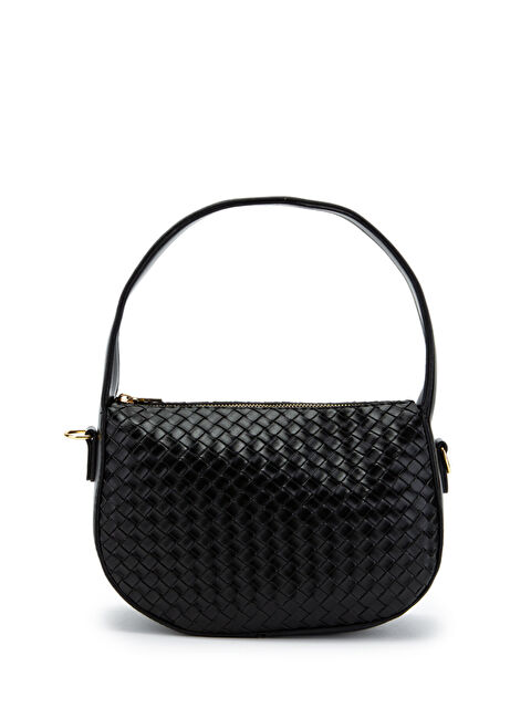 Minebag Örgü Detay Baget Fioana Kadın Kol Çanta Siyah - S000520408-19351